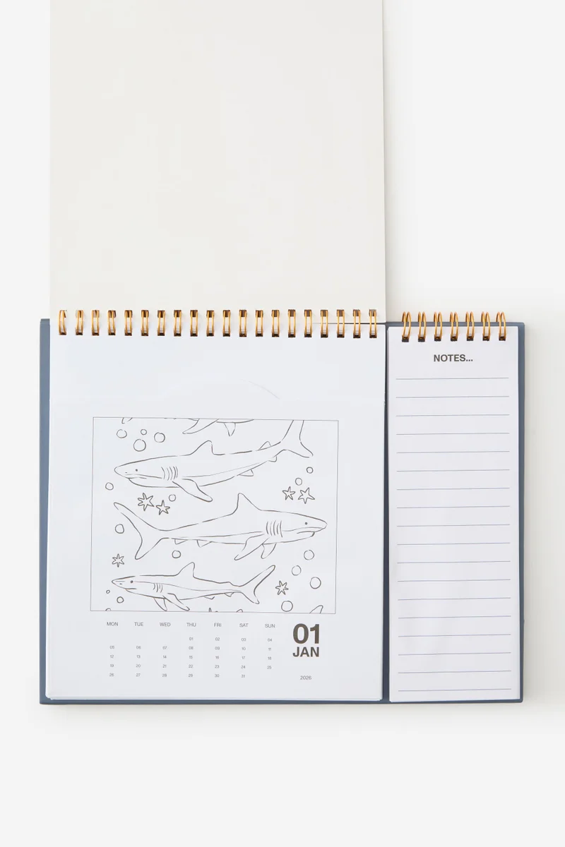 Typo Colour In Desk Calendar